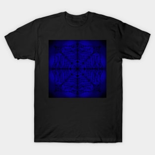 Mandala on dark blue background T-Shirt